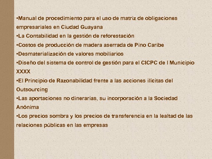  • Manual de procedimiento para el uso de matriz de obligaciones empresariales en
