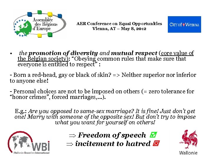 AER Conference on Equal Opportunities Vienna, AT – May 8, 2012 • the promotion