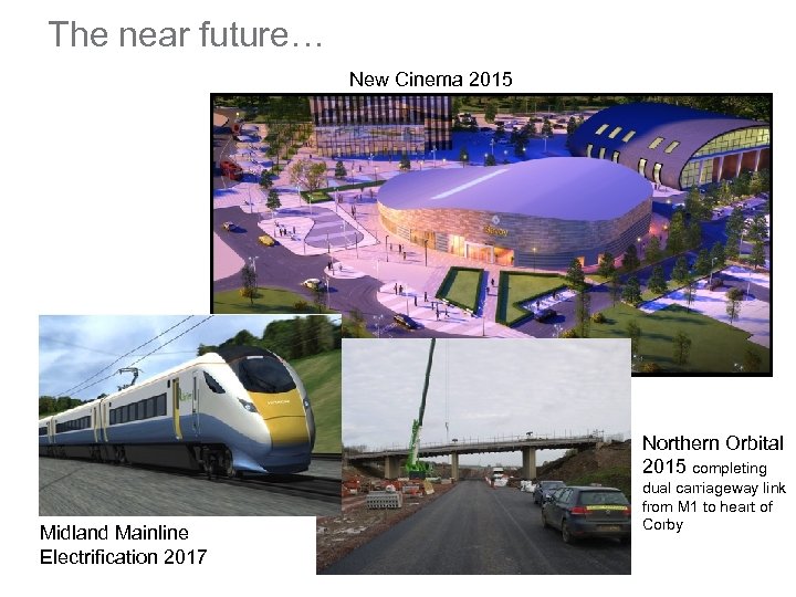 The near future… New Cinema 2015 Northern Orbital 2015 completing Midland Mainline Electrification 2017