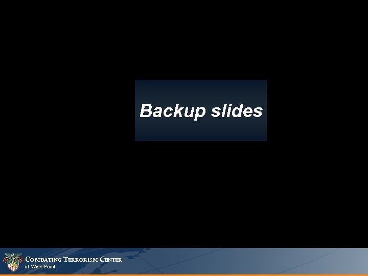 Backup slides COMBATING TERRORISM CENTER at West Point 