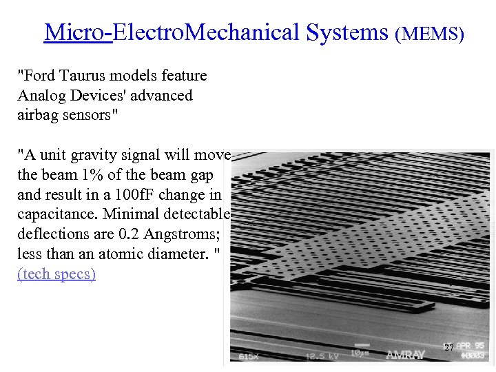 Micro-Electro. Mechanical Systems (MEMS) 