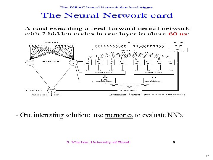 - One interesting solution: use memories to evaluate NN’s 37 