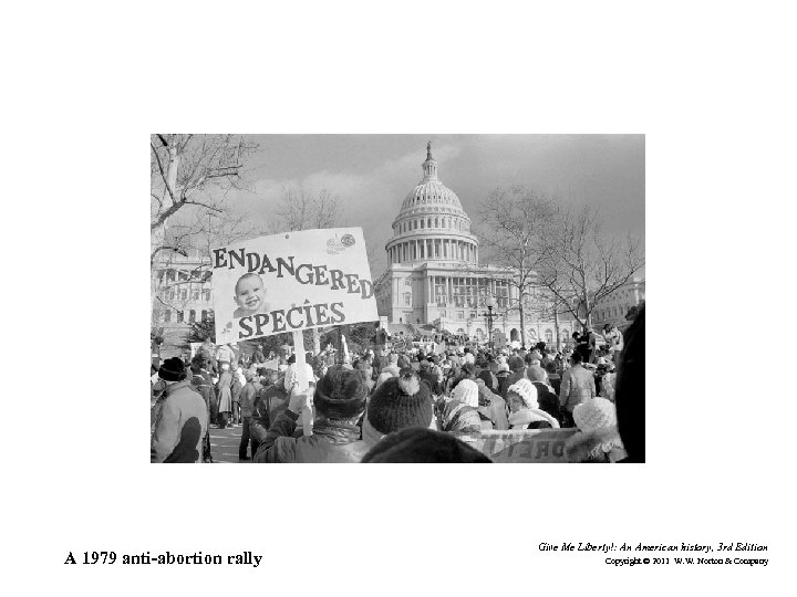 A 1979 anti-abortion rally Give Me Liberty!: An American history, 3 rd Edition Copyright