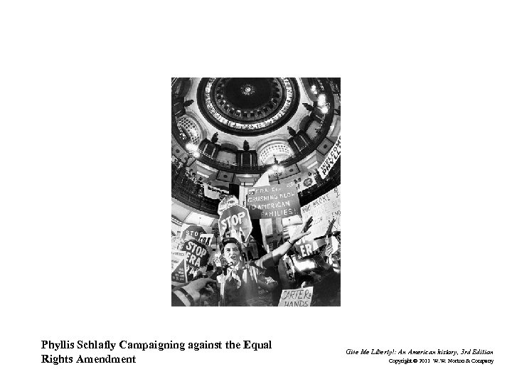 Phyllis Schlafly Campaigning against the Equal Rights Amendment Give Me Liberty!: An American history,