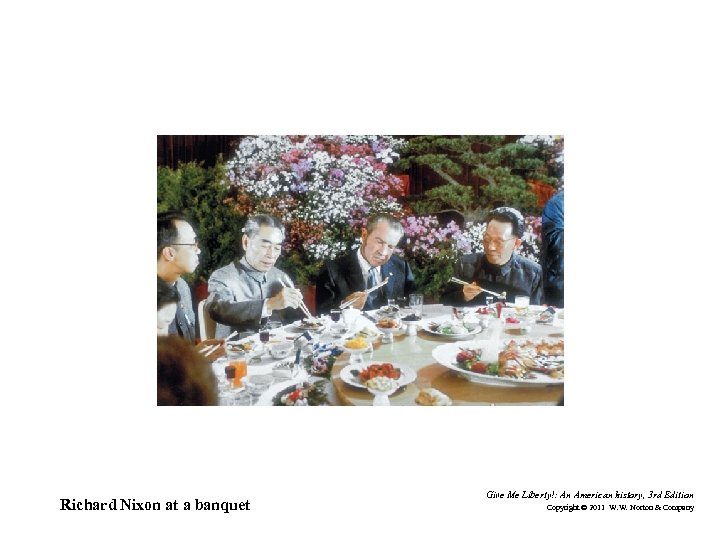 Richard Nixon at a banquet Give Me Liberty!: An American history, 3 rd Edition