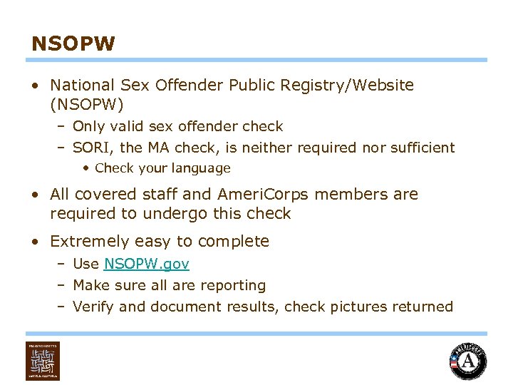 NSOPW • National Sex Offender Public Registry/Website (NSOPW) – Only valid sex offender check
