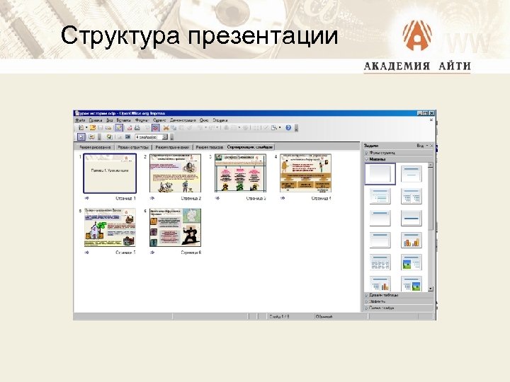 Структура презентации 