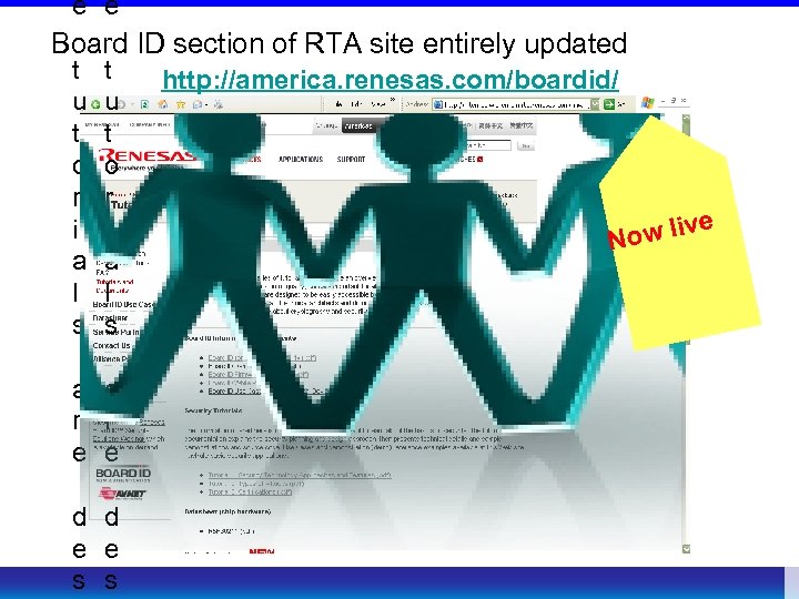 e e Board ID section of RTA site entirely updated t t http: //america.