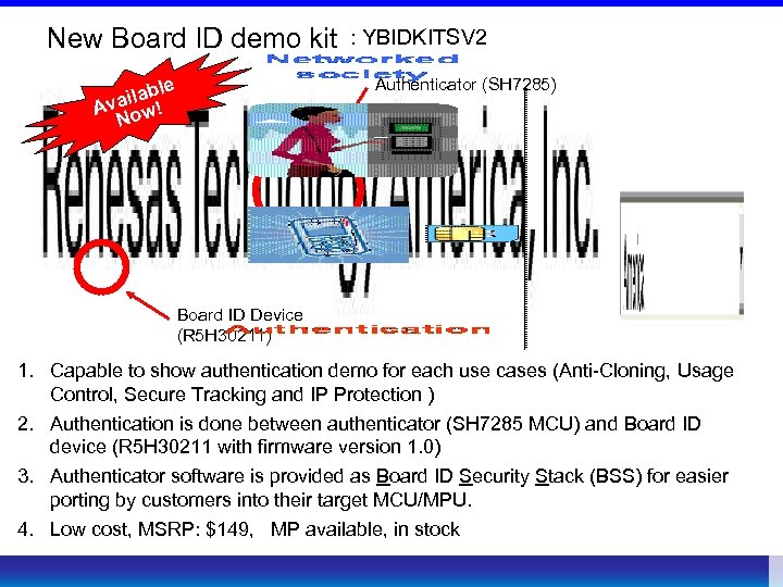 New Board ID demo kit ble aila ! Av ow N : YBIDKITSV 2