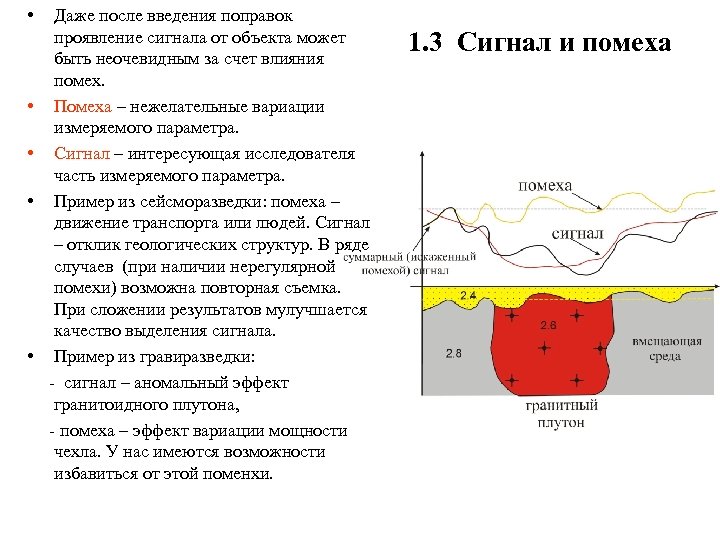  • • • Даже после введения поправок проявление сигнала от объекта может быть