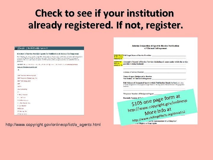 Check to see if your institution already registered. If not, register. $105 at age
