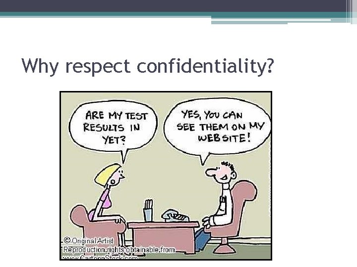 Why respect confidentiality? 