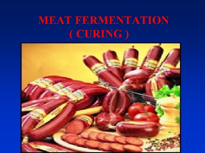  MEAT FERMENTATION ( CURING ) 1 