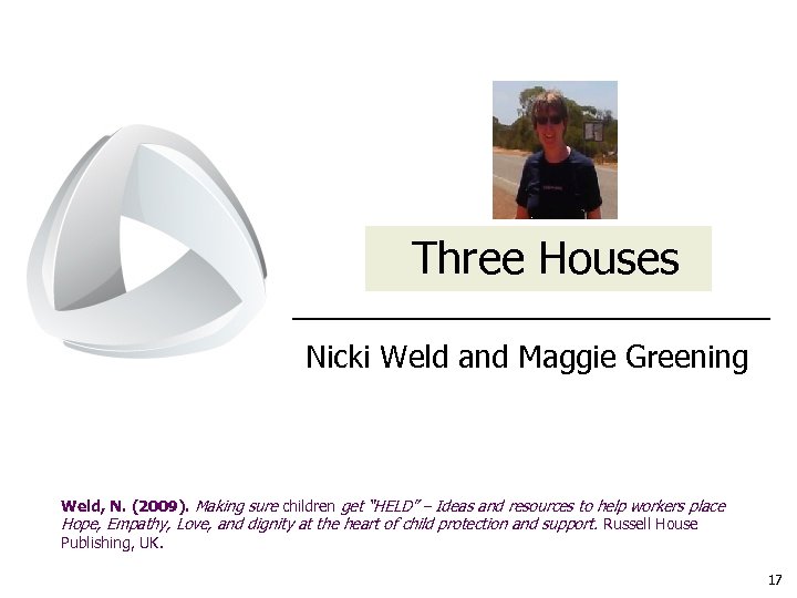  Three Houses Nicki Weld and Maggie Greening Weld, N. (2009). Making sure children