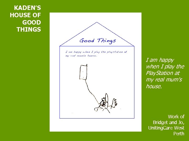 KADEN’S HOUSE OF GOOD THINGS I am happy when I play the Play. Station