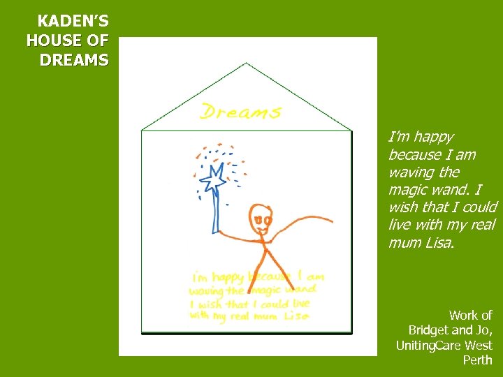 KADEN’S HOUSE OF DREAMS I’m happy because I am waving the magic wand. I