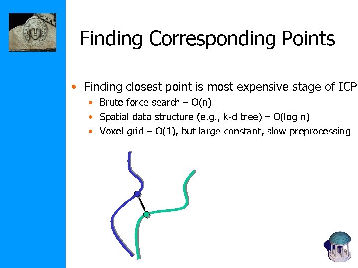 Finding Corresponding Points • Finding closest point is most expensive stage of ICP •