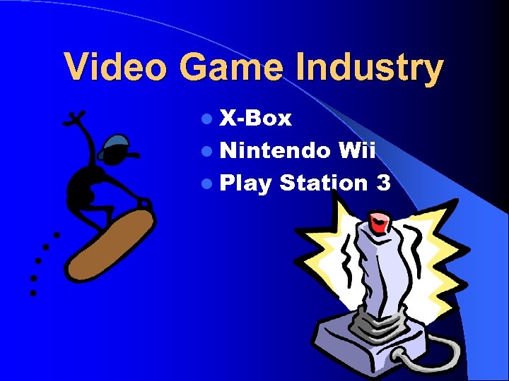 Video Game Industry l X-Box l Nintendo Wii l Play Station 3 