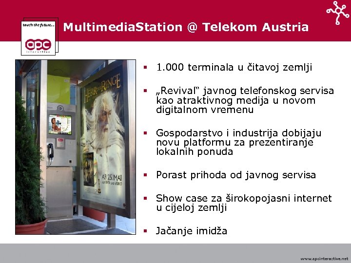 Multimedia. Station @ Telekom Austria § 1. 000 terminala u čitavoj zemlji § „Revival“