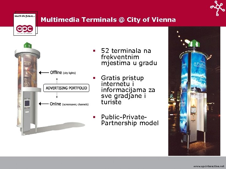 Multimedia Terminals @ City of Vienna § 52 terminala na frekventnim mjestima u gradu