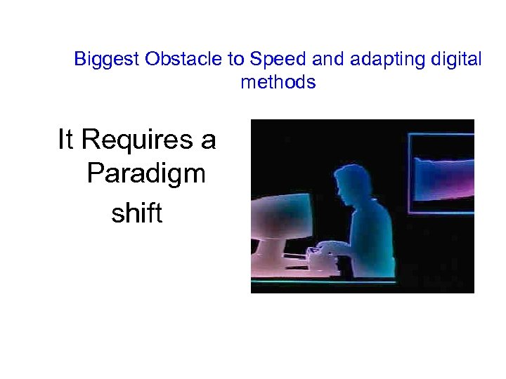 Biggest Obstacle to Speed and adapting digital methods It Requires a Paradigm shift 