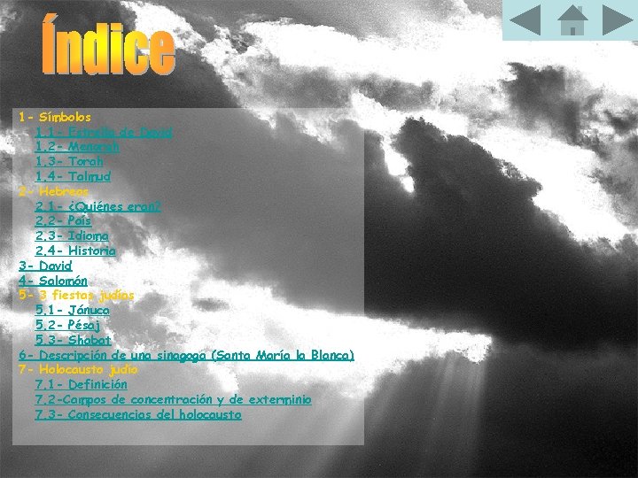 1 - Símbolos 1. 1 - Estrella de David 1. 2 - Menorah 1.