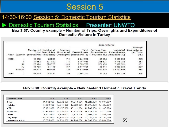 Session 5 14: 30 -16: 00 Session 5: Domestic Tourism Statistics ► Domestic Tourism