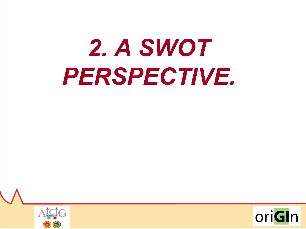 2. A SWOT PERSPECTIVE. 