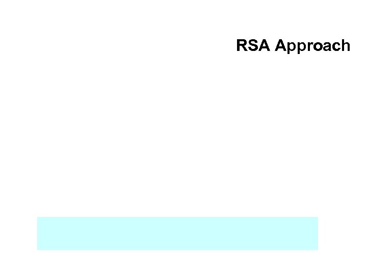 RSA Approach 