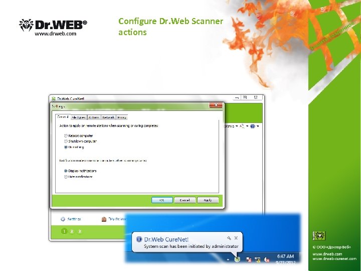 Configure Dr. Web Scanner actions 