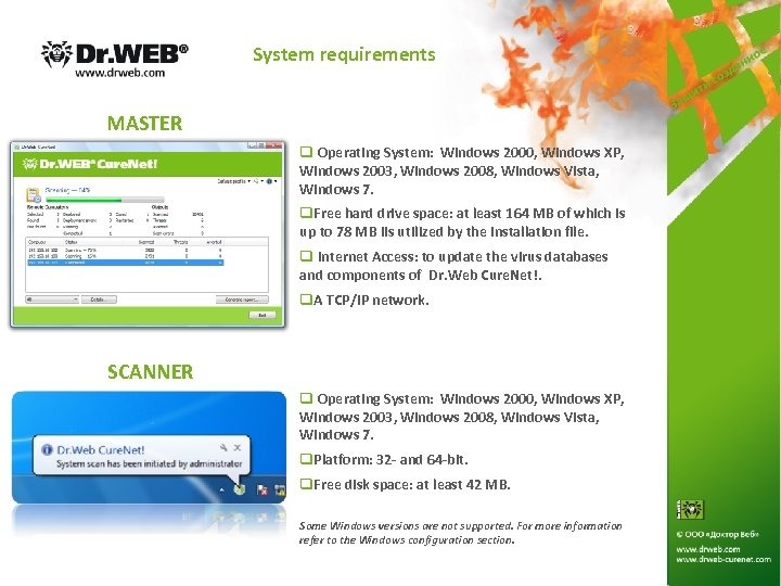 System requirements MASTER q Operating System: Windows 2000, Windows XP, Windows 2003, Windows 2008,