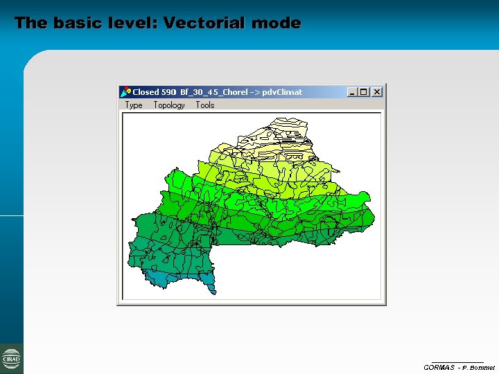 The basic level: Vectorial mode CORMAS - P. Bommel 
