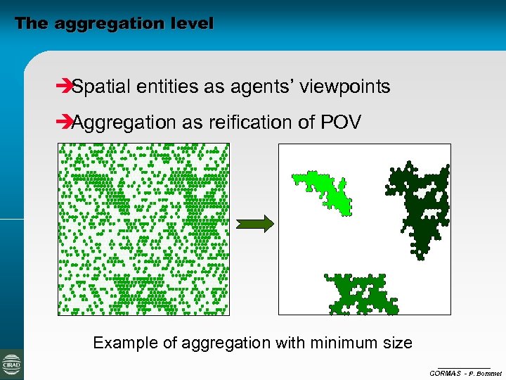 The aggregation level è Spatial entities as agents’ viewpoints è Aggregation as reification of