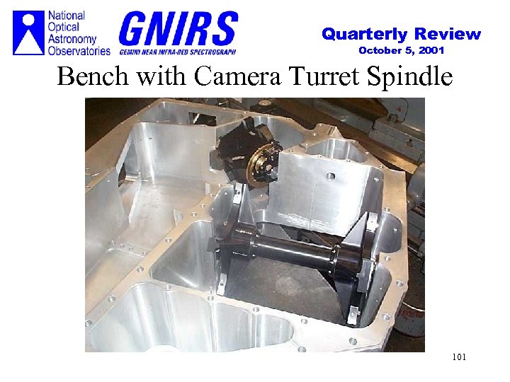 Quarterly Review October 5, 2001 Bench with Camera Turret Spindle 101 