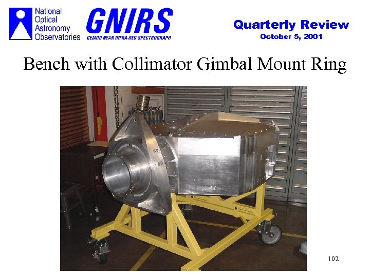 Quarterly Review October 5, 2001 Bench with Collimator Gimbal Mount Ring 102 