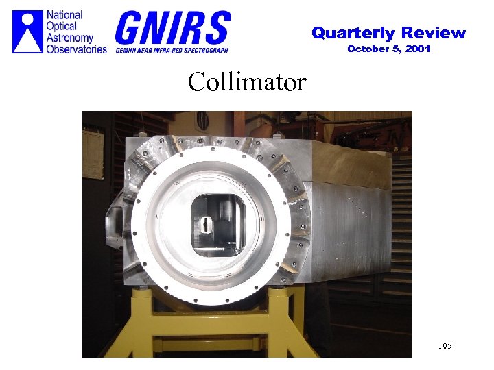 Quarterly Review October 5, 2001 Collimator 105 