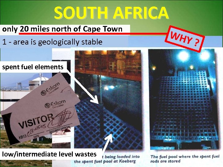 SOUTH AFRICA only 20 miles north of Cape Town 1 - area is geologically