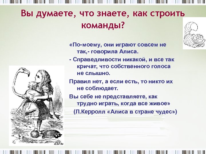 Вы думаете, что знаете, как строить команды? «По-моему, они играют совсем не так, -