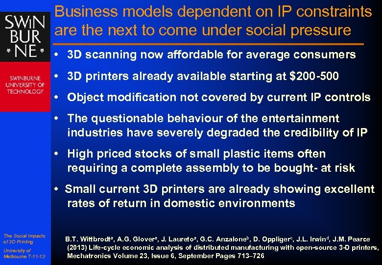 Business models dependent on IP constraints are the next to come under social pressure