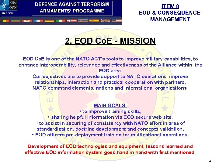 ITEM 8 EOD & CONSEQUENCE MANAGEMENT 2. EOD Co. E - MISSION EOD Co.