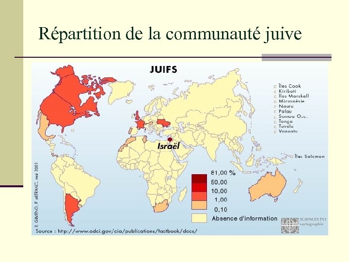Répartition de la communauté juive 