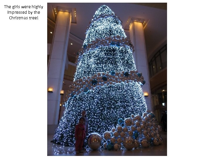 The girls were highly impressed by the Christmas tree! 