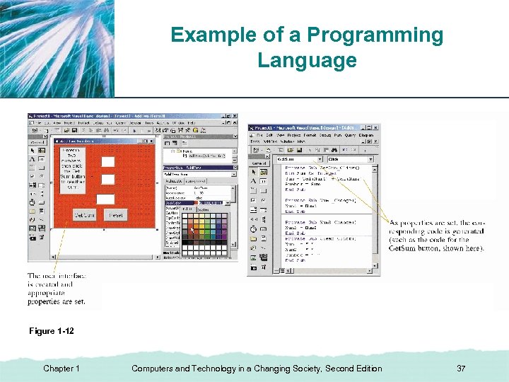 Example of a Programming Language XP Figure 1 -12 Chapter 1 Computers and Technology