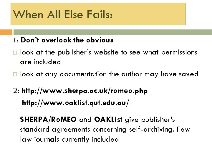 When All Else Fails: 1: Don’t overlook the obvious look at the publisher’s website