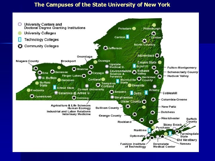The Campuses of the State University of New York 