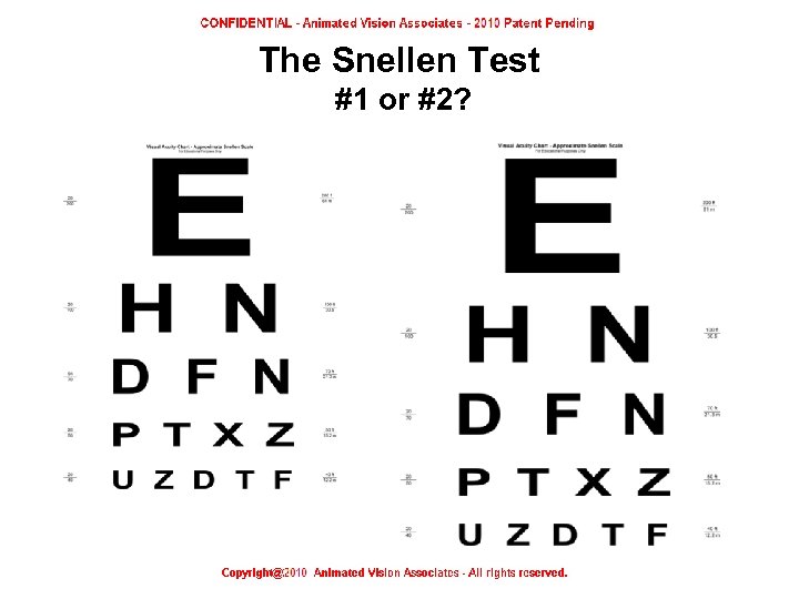 The Snellen Test #1 or #2? 