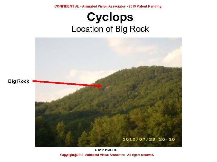 Cyclops Location of Big Rock 