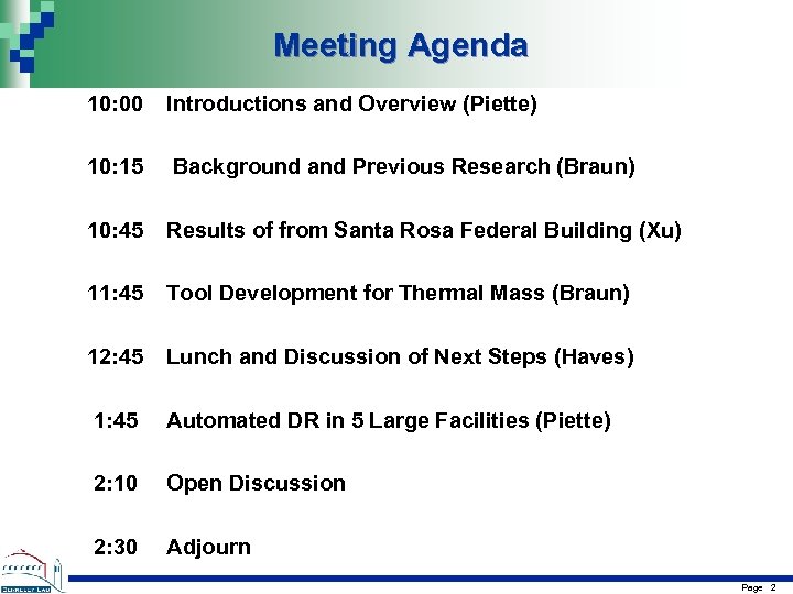 Meeting Agenda 10: 00 Introductions and Overview (Piette) 10: 15 Background and Previous Research