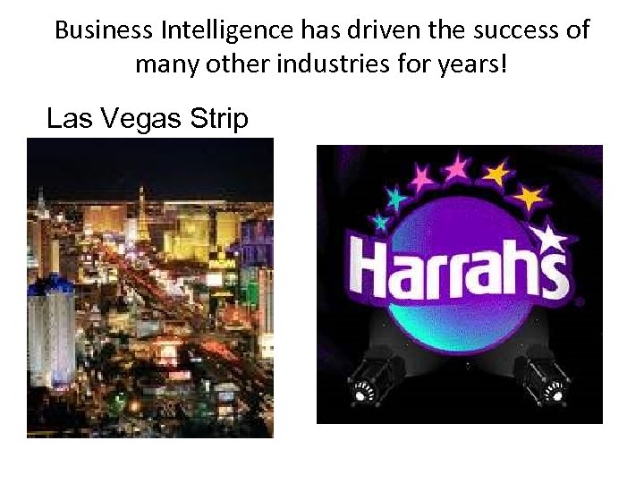 Business Intelligence has driven the success of many other industries for years! Las Vegas