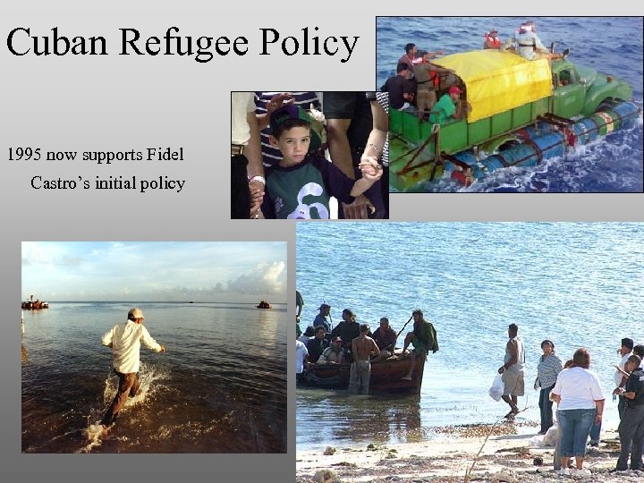 Cuban Refugee Policy 1995 now supports Fidel Castro’s initial policy 